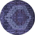 thumbnail image 1 of Ahgly Company Machine Washable Indoor Round Persian Blue Traditional Area Rugs, 6' Round, 1 of 4