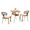 Brown, variant on Ktaxon 3pc Bistro Set 22in Stackable Wicker Chairs&Table with Storage Patio Brown