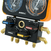 NAVAC N4A4H 4-Valve Manifold Gauge, Class 1.0 Accuracy
