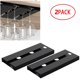 thumbnail image 1 of Juego de 2 soportes para copas de vino (negros), debajo del gabinete sin perforaciones, estante de almacenamiento de copas de vino de plástico para barra sin perforaciones, 1 of 4