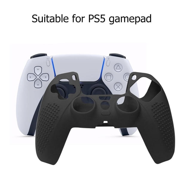 Funda para DualSense antideslizante funda de silicona suave para controlador PS5 (negro)