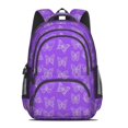 thumbnail image 2 of Butterfly White Silhouette Pattern Cute School Backpack Bag with Padded Back and Adjustable Shoulder Straps 16.9 X 12.6 X 5.9 Inches, 2 of 5
