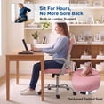 thumbnail image 3 of Atilioo Home Office Chair, Ergonomic Computer Desk Mesh Chair with Lumbar Support, Adjustable Swivel Mid-Back Chair with Flip-up Arms, Pink, 3 of 13