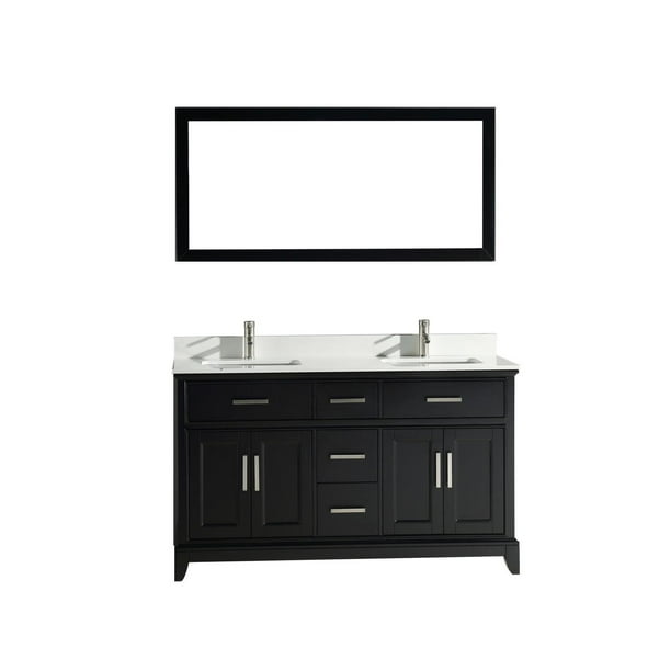 Vanity Art 60 Inch Double Sink Bathroom Set With Super White Phoenix Stone Top Com Vanity Art 60 Inch Double Sink Bathroom, White Double Sink Vanity Top 60 Inch