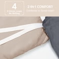thumbnail image 4 of Sasttie Queen Comforter Set Dark Linen, 3 Piece Solid Bedding for All Seasons, Soft and Breathable Down Alternative Bed Set with 2 Pillowshams, 4 of 9