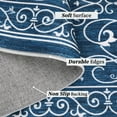 thumbnail image 5 of Garvee 2'x6' Runner Rugs for Laundry Room Modern Floral Kitchen Runner Rug Non-Slip Bedroom Soft Foldable Accent Rug, Blue, 5 of 6
