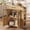 Natural, variant on Kitchen Island Table On Wheels, Storage Island with Spice Rack and Drawer, Rolling Kitchen Cart On Wheels, for Home, Dining Room