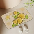 thumbnail image 4 of Hgallory Household Floor Mats for Bedroom Living Room, Flax Floral Non-Slip Floor Rugs for Entrance Sofa side, Flower Printed Home Decor Doormat Welcome Mats, 16"x24", 1 Pack, B, Rectangle, 4 of 8