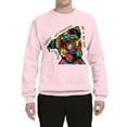 thumbnail image 2 of Wild Bobby, Dean Russo The Only Person Dog Lover Unisex Crewneck Graphic Sweatshirt, Light Pink, Medium, 2 of 6
