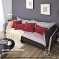 thumbnail image 2 of Deconovo Corduroy Fundas de cojines Juego de 4 – Machine Washable Home Decor for Sofa, Dormitorio | Dark Red, 24x24 Inch, 2 of 7