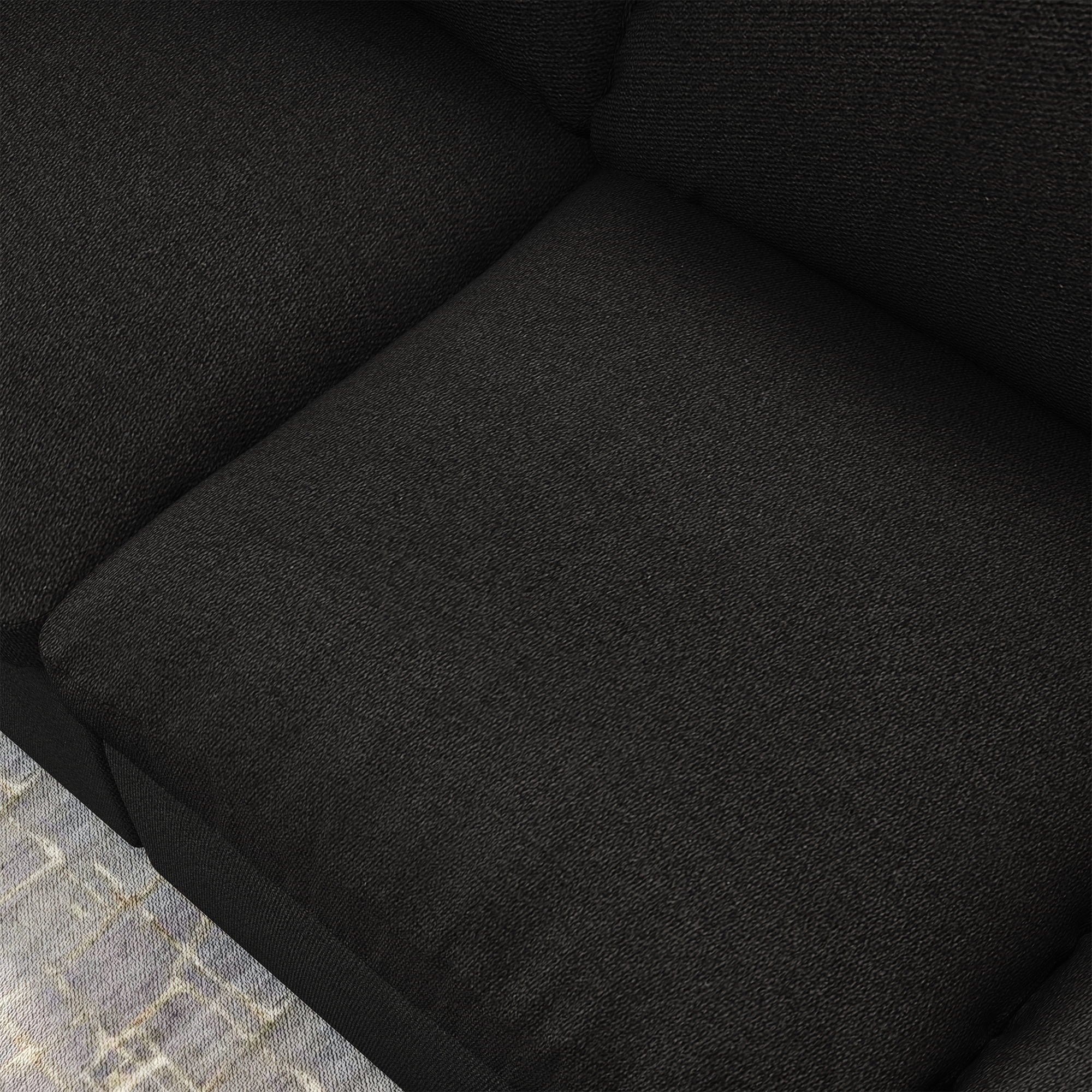Gtilzria Cloud Modular Sectioanl Sofa Couch, Comfy Modern Sectioanl Cloud Couch Modular Down Filled Sofa with Ottoman for Living Room Apartment Office, Black