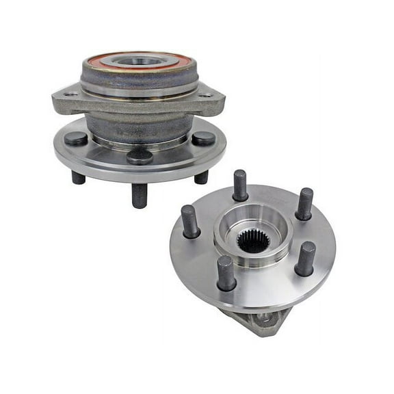 Front Wheel Bearing Hub Assembly - Set of 2 - Compatible with 1990 - 1995, 1997 - 1999 Jeep Wrangler 4WD 1991 1992 1993 1994 1998