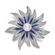 thumbnail image 1 of Ladies Brooch Pin Fashion Gold Flower Heart(silver), 1 of 5