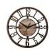 thumbnail image 5 of Reloj de pared Reloj analógico Decorativo Ligero Marrón Oscuro Silencioso Decoración de pared de 11 pulgadas para la escuela Oficina Estudio Sala de, 5 of 9