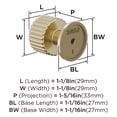thumbnail image 5 of Amerock Ballard 1-1/8 inch (29mm) Diameter Golden Champagne Cabinet Knob, 5 of 6