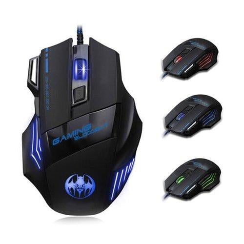 Gaming Mouse 7200 DPI 7 Button 7D Wired USB LED Optical Pro Gamer Mice PC LAPTOP 
