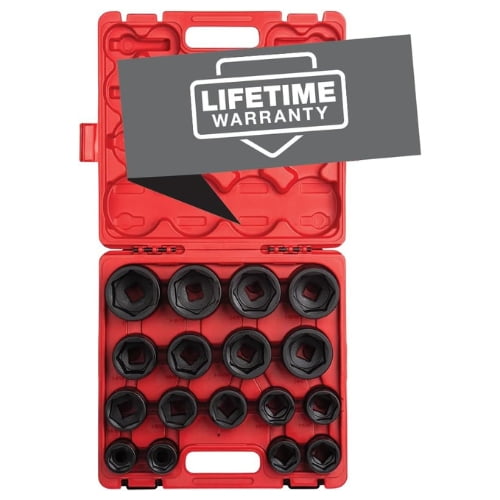 17 Piece 3/4" Drive 6 Point SAE Heavy Duty Impact Socket Set