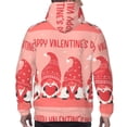 thumbnail image 7 of Haiem Gnomes Hold The Letters LOVE Patterned Men's Hoodie with Kangaroo Pocket - Ideal Pullover Sweatshirt for Daily Wear, Travel, and Home-Large, 7 of 7