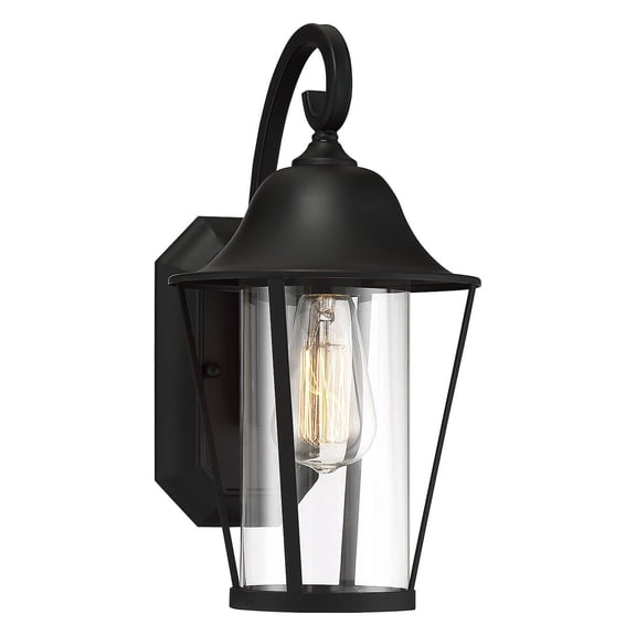 Trade Winds Lighting 1-Light Wall Sconce In Matte Black