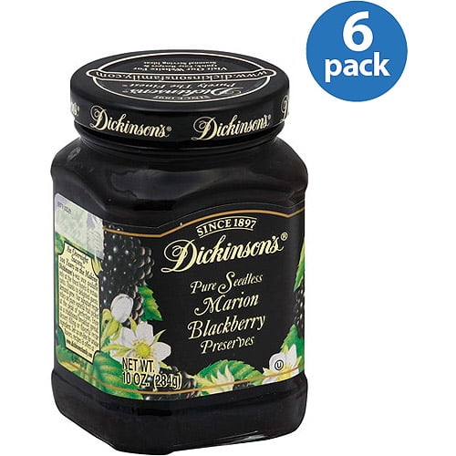 Dickinson's Pure Seedless Marion Blackberry Preserves, 10 oz, (Pack of 6) by Generic