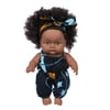 Mychoice Cute African American Girl Soft Newborn Doll