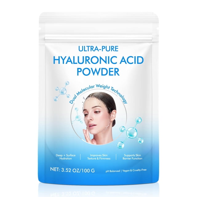 Polvo de ácido hialurónico APUUFYQC para rostro y articulaciones 100 ml