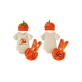 thumbnail image 4 of RUINIXCW Baby Boy Halloween Outfit Short Sleeve Romper Furry Suspender Shorts Hat, 4 of 8