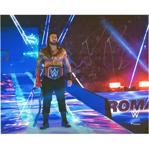 Roman Reigns WWE Autographed 8" x 10" Clash at the Castle Entrance Photograph - Fanatics Authentic Certified