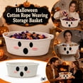 thumbnail image 2 of Halloween Ghost Storage Basket, Cotton Rope Candy Bin for Spooky Treats & Handheld Festive Storage, 2 of 9