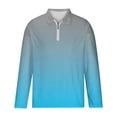 thumbnail image 4 of Blusa y camisa de manga larga con cuello vuelto para hombre, blusa informal con cremallera y estampado sin localización, blusa para hombre, 4 of 4