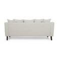 thumbnail image 5 of YYAo 3 Seater Sofa Couch with Deep Seats, Mid Century Modern Upholstered Sofa with Armrests, Comfy Couches for Living Room, Bedroom, Apartment and Office (Beige), 5 of 12