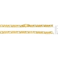 thumbnail image 3 of Floreo 10k Yellow Gold 9mm Lite Figaro Monaco Link Chain Necklace, 3 of 4