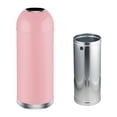 thumbnail image 1 of Bote de basura con tapa abierta, contenedor de basura, contenedor de basura comercial, bote de basura, basura de Metal 35L Rosa, 1 of 8