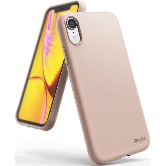 Ringke Air-S Case Compatible with iPhone XR, Flexible Shockproof Matte Slim Phone Cover - Pink Sand