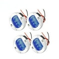 thumbnail image 2 of EROCK 4X Round Marine Boat LED Stern Lights Blue Cabin Deck Courtesy Light Waterproof, 2 of 10