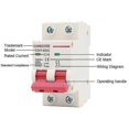 thumbnail image 2 of Dc Circuit Breaker 1000v 2 Pole Double Mcb Solar Pv 63 Amp, 2 of 3
