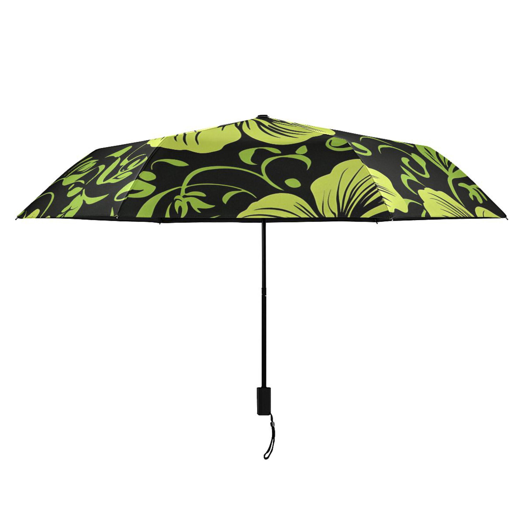 ALAZA Elegant Tropical Floral-h7 UPF 50+ Compact Folding Umbrella for Rain Travel Umbrella Packable