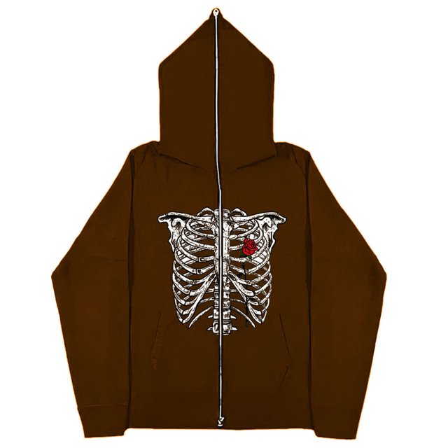 Sudadera con esternón oscuro europeo y americano para hombre y mujer, sudaderas con capucha góticas para pareja, sudadera de Cremallera larga de talla grande Harajuku 2023