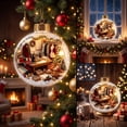 thumbnail image 5 of Qwtwty Glowing Christmas Decorations Mini Story Ornament, Light-Up Holiday Scene Christmas Tree Hanging Decoration with Warm LED Light, 5 of 7