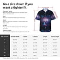 thumbnail image 5 of Fuzoiu Planets Stars And Galaxies1 Print Hawaiian Shirt for Men, Summer Beach Casual Short Sleeve Button Down Shirts, Men’s Beach Summer Shirts with Pocket,, 5 of 7