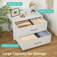 thumbnail image 5 of Stackable Storage Drawers Closet Organizers and Storage Bins Fabric White 2 Drawer Dresser for Bedroom Office Modern, 5 of 9