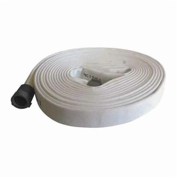Kuriyama Fire Hose,50 ft,White,Polyester G51H15LNW50N