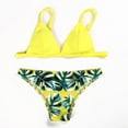 thumbnail image 5 of Traje de baño de playa Europa y América Traje de baño de bikini sexy con estampado de hojas verdes, 5 of 5