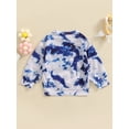 thumbnail image 4 of Toddler Girls Long Sleeve Crewneck Tie-Dye Letter Patterned Pullover Sweatshirt, 4 of 9