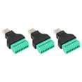 thumbnail image 2 of Adaptador de terminal de tornillo RJ45 de 3 piezas, rosca hembra RJ45 a conector de red de 8 pines, sin soldadura, 2 of 14