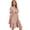 Apricot, variant on Women's V-Neck Short Sleeve Dress in 100% Polyester Fabric Desirable Full Size Everyday Style with Easy Care and Comfort