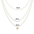 thumbnail image 5 of Mightlink 3 Tier Faux Pearls Sequins Pendant Necklace Stackable Golden Choker Chain Adjustable Length Necklace Jewelry Gift, 5 of 6