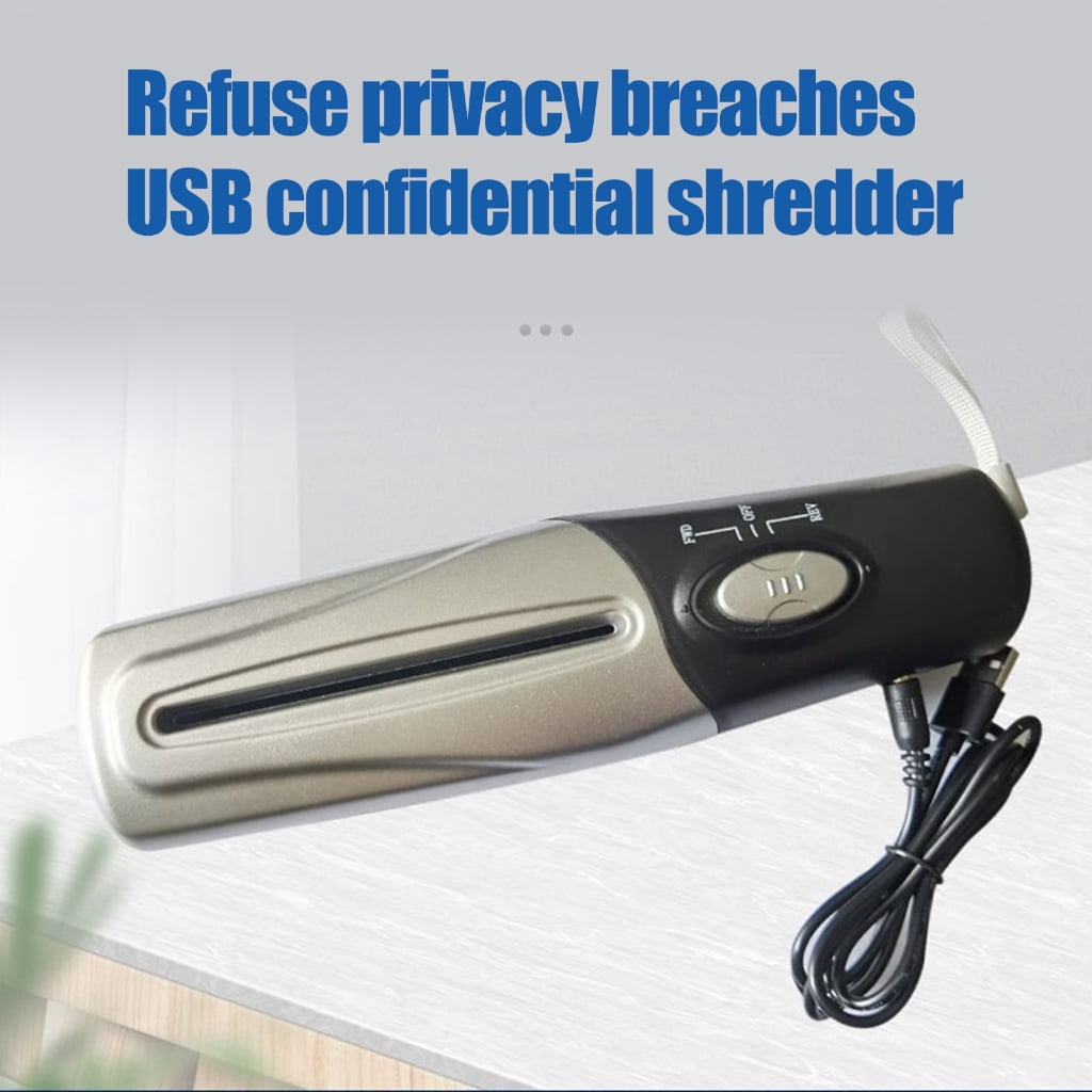 Efficient Portable Miniature Electric Shredders Two Power USB Battery for Confidential Paper Destruction Home Use