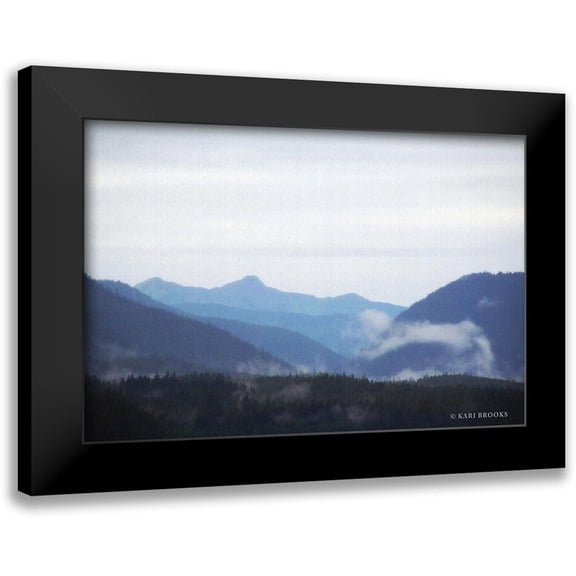 Brooks, Kari 14x11 Black Modern Framed Museum Art Print Titled - Blue Hills And Fog