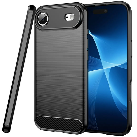 CoverON For Apple iPhone 17 Air Phone Case, Slim Lightweight TPU Minimal Cover Carbon Fiber, Black